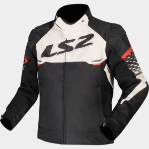 CHAQUETA LS2  APEX BLACK WHITE RED