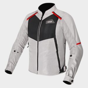 CHAQUETA LS2 BREEZE MAN GREY BLACK RED