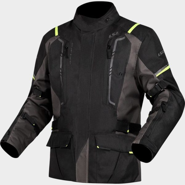 CHAQUETA LS2 NARVIK LADY  GREY BLACK H-V YELLOW