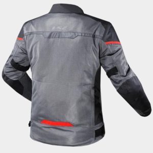 CHAQUETA LS2 RIVA BLACK DARK GREY RED