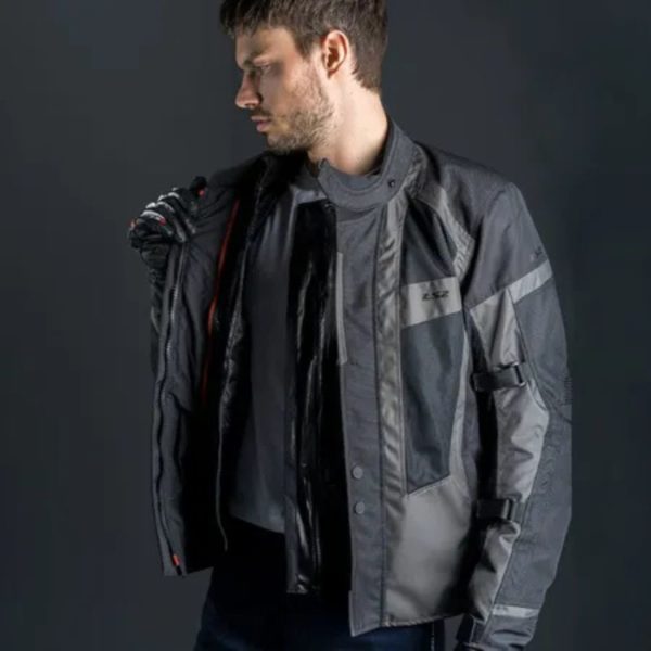 CHAQUETA LS2 SCOUT BLACK DARK GREY