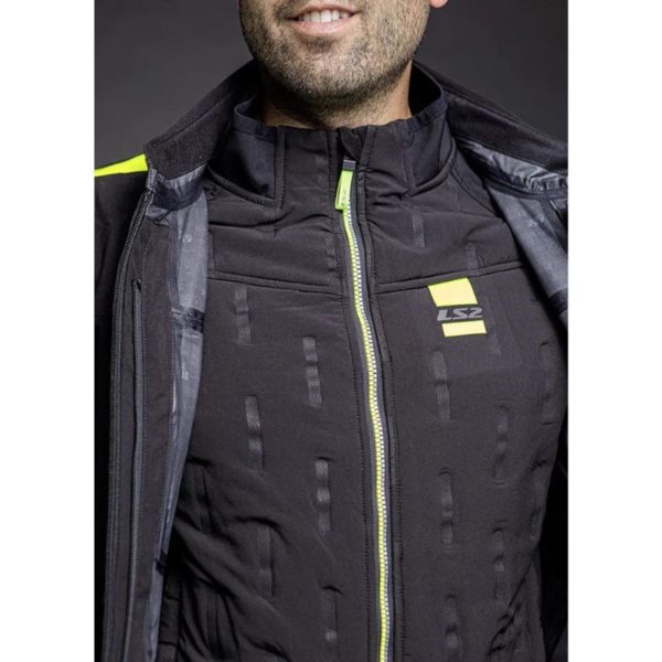 CHAQUETA LS2 TITANIUM BLACK H-V YELLOW