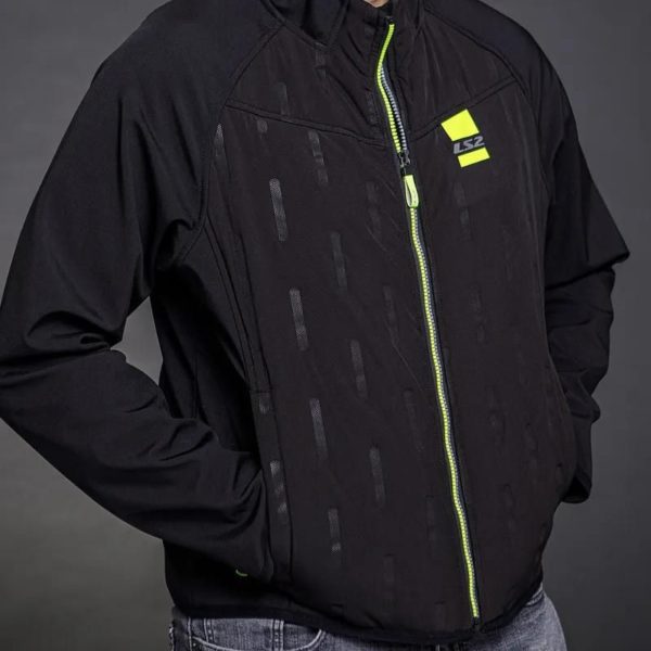 CHAQUETA LS2 TITANIUM BLACK H-V YELLOW