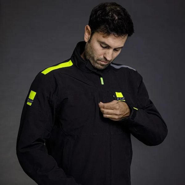 CHAQUETA LS2 TITANIUM BLACK H-V YELLOW