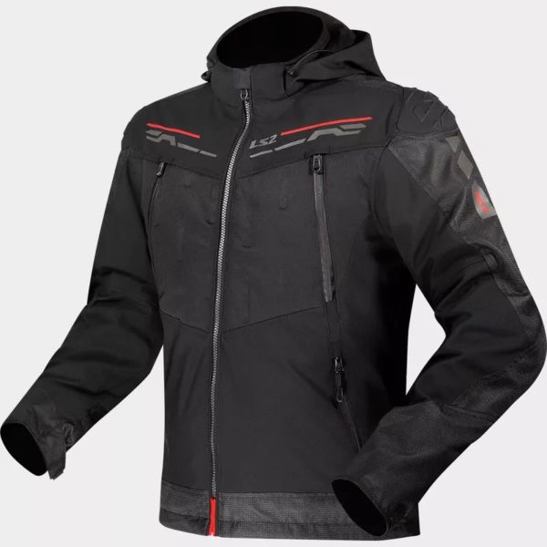 CHAQUETA LS2  ZIRCONIUM BLACK RED