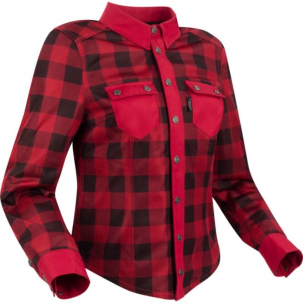 CHAQUETA SEGURA LADY JOVAN NEGRO ROJO