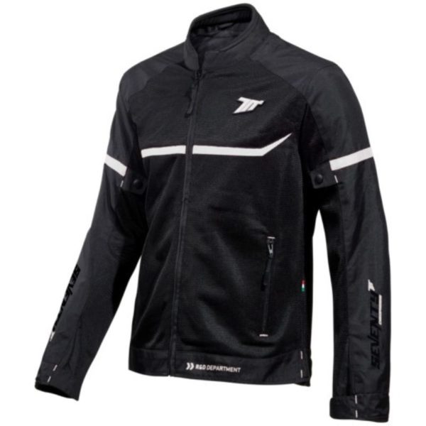 CHAQUETA SEVENTY SD-JR30.1 MOJAVE RACING NEGRA BLANCA