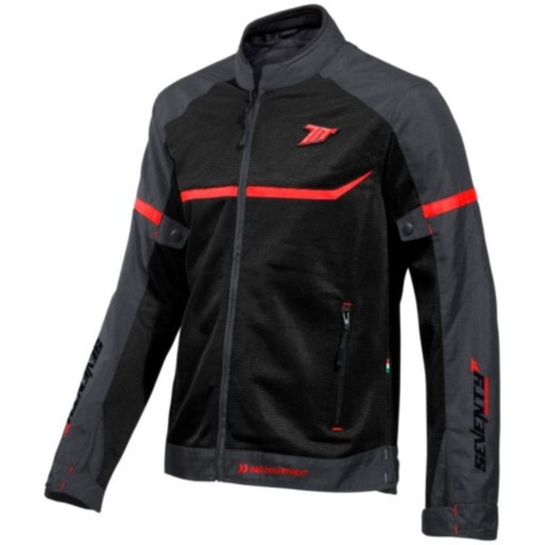 CHAQUETA SEVENTY SD-JR30.1 MOJAVE RACING NEGRA ROJA