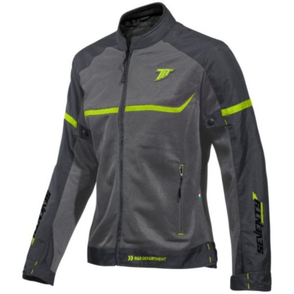 CHAQUETA SEVENTY SD-JR30.2 MOJAVE RACING GRIS AMARILLO FLUOR