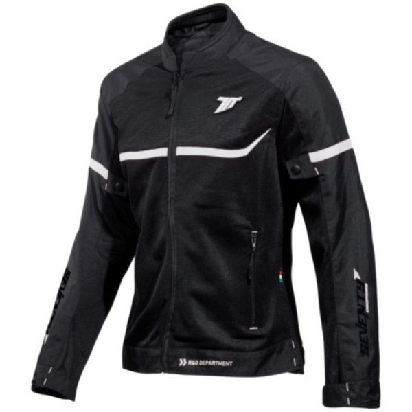 CHAQUETA SEVENTY SD-JR30.2 MOJAVE RACING NEGRA BLANCA