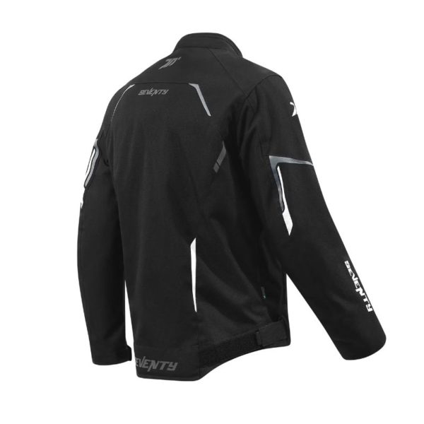CHAQUETA SEVENTY SD-JR65 PISTON HOMBRE NEGRO GRIS BLANCO