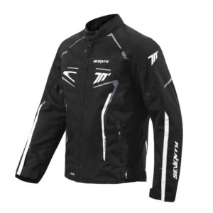 CHAQUETA SEVENTY SD-JR65 PISTON HOMBRE NEGRO GRIS BLANCO