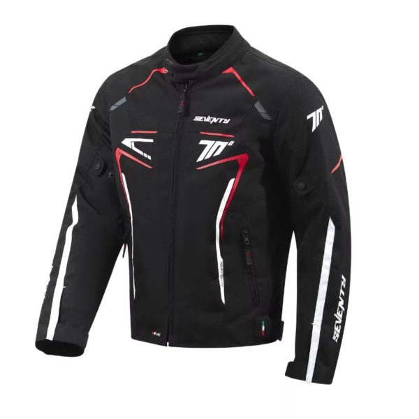 CHAQUETA SEVENTY SD-JR65 PISTON HOMBRE NEGRO ROJO BLANCO