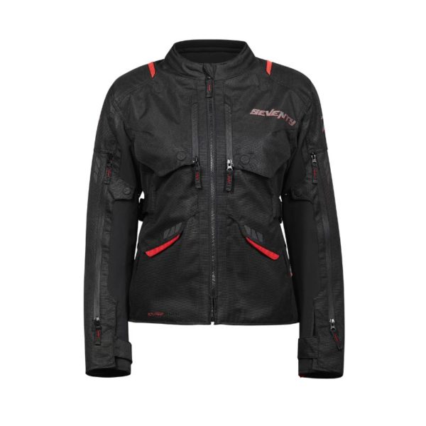 CHAQUETA SEVENTY SD-JT69 TANAMI MUJER NEGRO ROJO