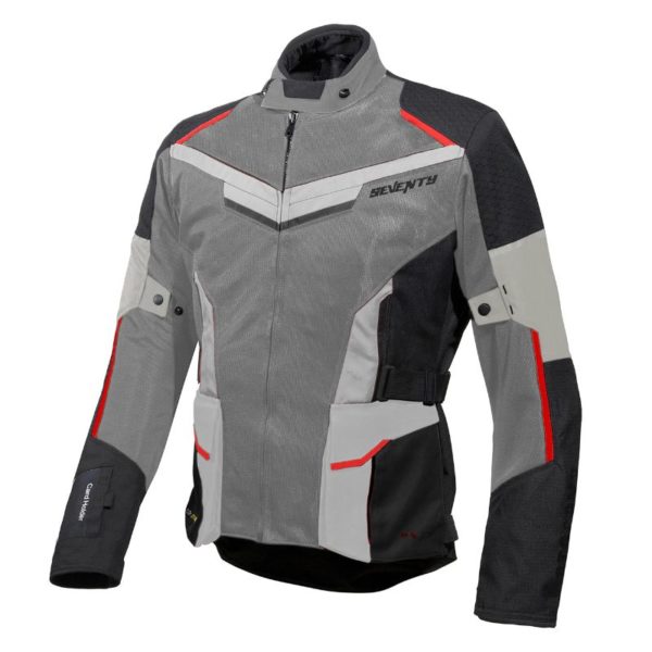 CHAQUETA SEVENTY SD-JT70 ATACAMA VERANO TOURING HOMBRE NEGRO GRIS ROJO