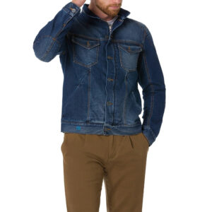 CHAQUETA VAQUERA PMJ WEST AZUL GASTADO