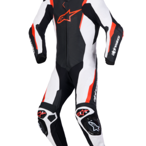 MONO ALPINESTARS MISSILE V3 LEATHER BLACK WHITE RED FLUO
