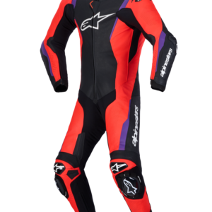 MONO ALPINESTARS MISSILE V3 LEATHER BLACK RED FLUO PURPLE