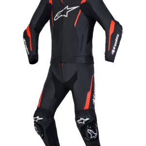 MONO ALPINESTARS MISSILE V3 LEATHER  BLACK RED FLUO