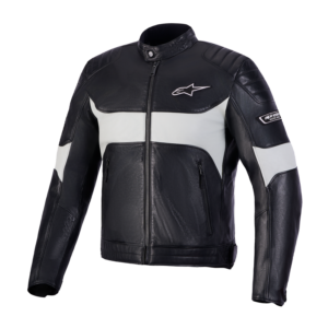 CHAQUETA ALPINESTARS REVERN LEATHER BLACK METAL GRAY