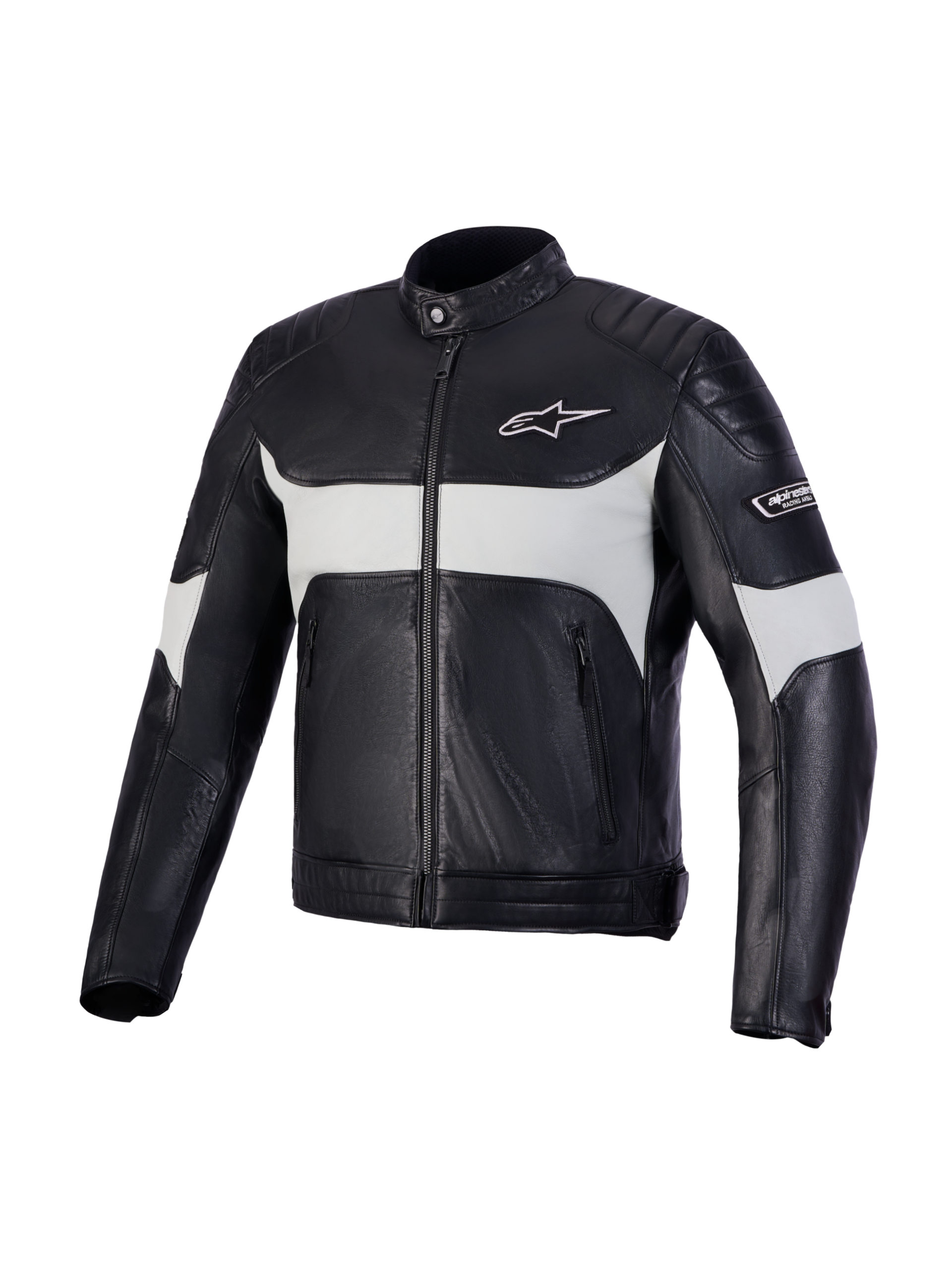 CHAQUETA ALPINESTARS REVERN LEATHER BLACK METAL GRAY