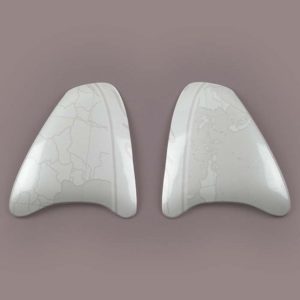 Cubiertas laterales ARAI (Sistema VAS-Z), HARADA TOUR Blanco