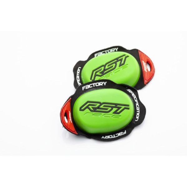 Deslizaderas de rodilla RST Factory Race con velcro invertido Verde Fluor