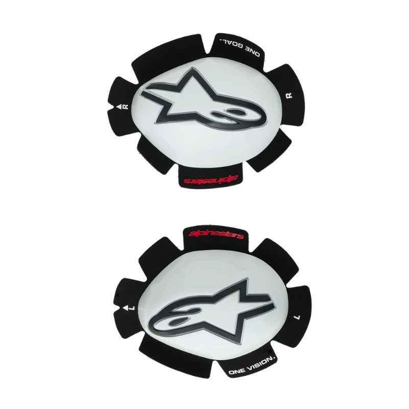Deslizadores Alpinestars GP TECH KNEE SLIDER WHITE BLACK