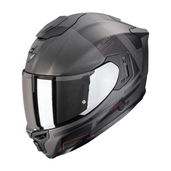 Casco Scorpion EXO-1500 AIR DUAL Matt Silver-Black-Red