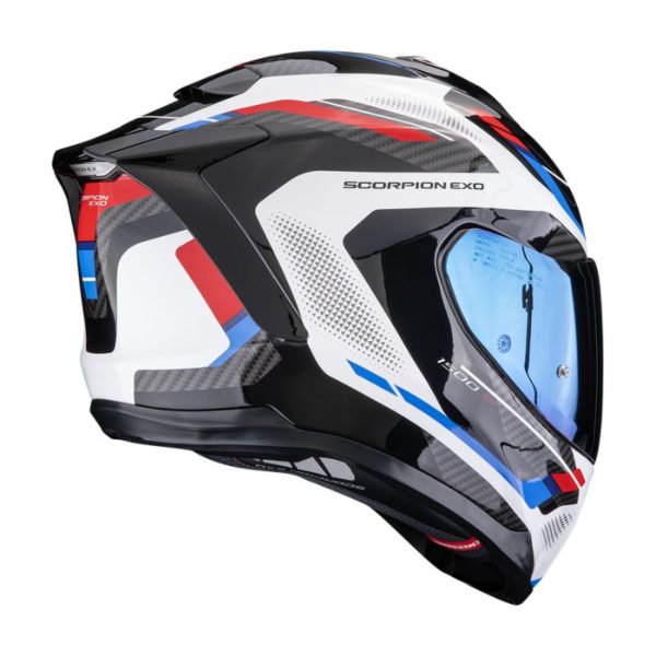 Casco Scorpion EXO-1500 AIR SLEEK White-Red-Blue