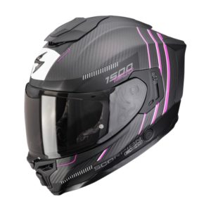 Casco Scorpion EXO-1500 CARBON AIR ZITY Matt Black-Pink
