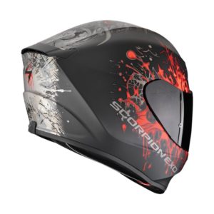 Casco Scorpion EXO-391 WOLF Matt Black-Silver-Red