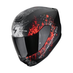 Casco Scorpion EXO-391 WOLF Matt Black-Silver-Red
