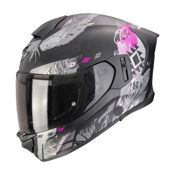 Casco Scorpion EXO-530 AIR HADJI Matt Black-Pink