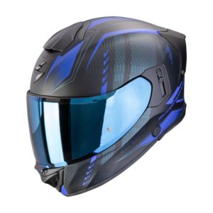 Casco Scorpion EXO-530 AIR THERAS Matt Black-Blue