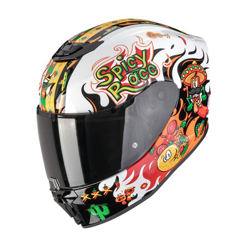 Casco Scorpion EXO-JNR AIR YUCATAN White-Orange-Black