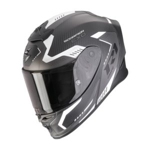 Casco Scorpion EXO-R1 EVO CARBON AIR PROPEL Matt Black-Silver