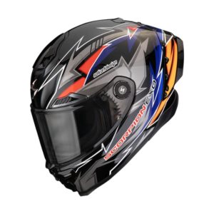 Casco Scorpion EXO-RACE AIR MOVE ON Black-Blue-Orange