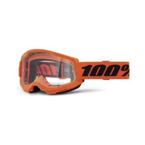 GAFAS 100% STRATA 2 JUNIOR M2 NARANJA NEON / TRANSPARENTE