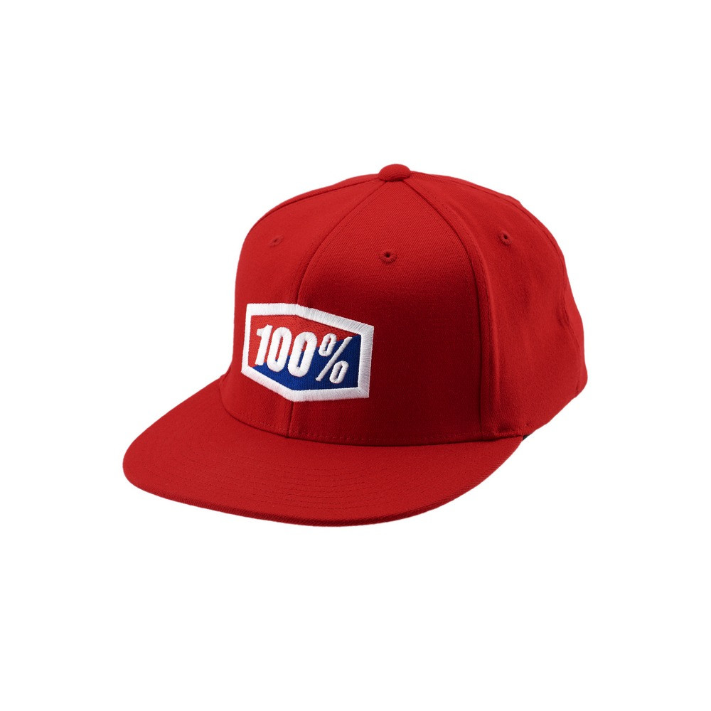 GORRA 100% OFFICIAL J-FIT ROJO