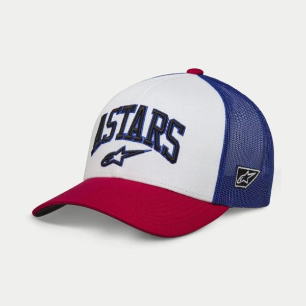 Gorra Alpinestars DUNKER TRUCKER WHITE RED BLUE