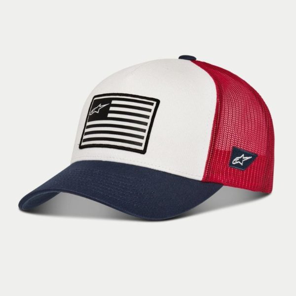 Gorra Alpinestars FLAG SNAPBACK WHITE NAVY RED