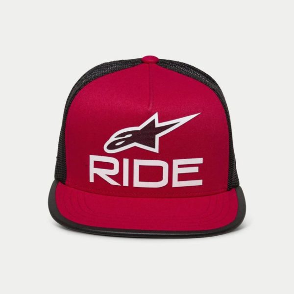 Gorra Alpinestars RIDE 4.0 TRUCKER RED BLACK WHITE