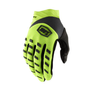 GUANTES 100% AIRMATIC AMARILLO FLUOR / NEGRO