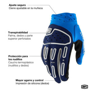GUANTES 100% AIRMATIC 2 AMARILLO FLUOR