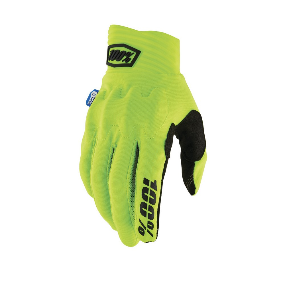 GUANTES 100% COGNITO SMART SHOCK AMARILLO FLUOR