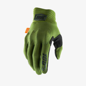 GUANTES 100% COGNITO VERDE MILITAR / NEGRO