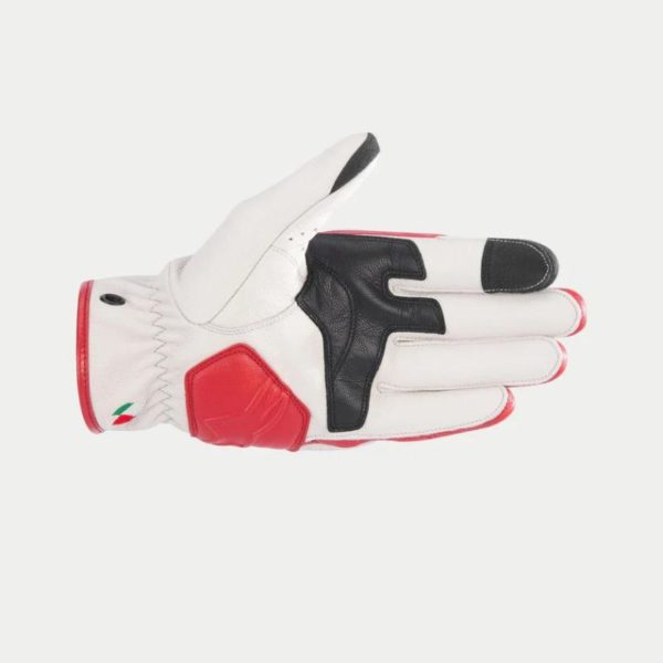 Guantes Alpinestars DYNO LEATHER ECRU RUBY RED