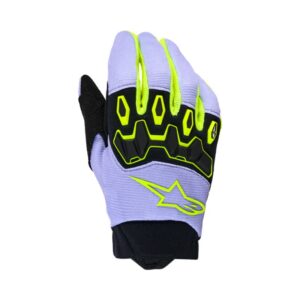Guantes Alpinestars FULL BORE V2 YOUTH & KIDS PURPLE YELLOW FLUO