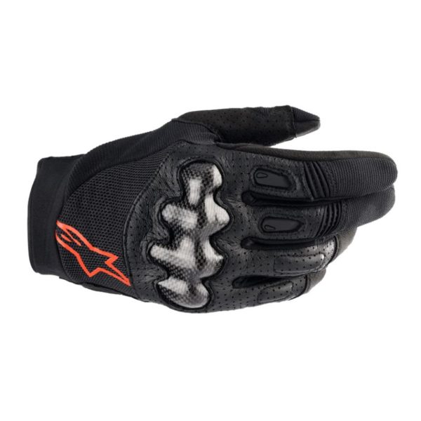 Guantes Alpinestars MEGAWATT BLACK RED FLUO